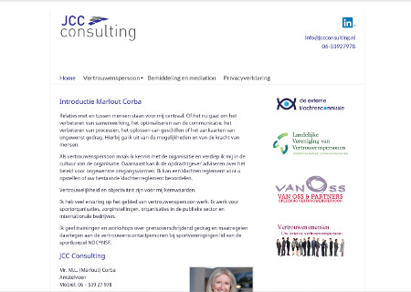 JCC Consulting<br />
WordPress thema: Spacious, responsive, maatwerkcode