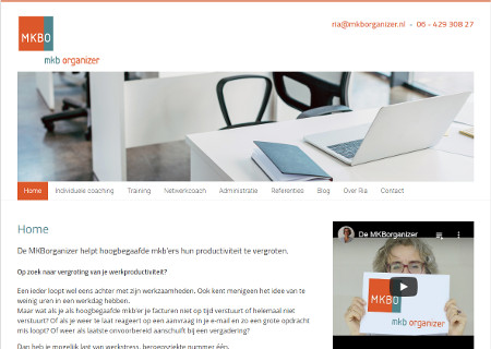 MKBorganizer<br />
WordPress Thema: Accelerate Pro, responsive, maßgefertigter Code<br />
Logoentwurf, Fotowahl: <a href="http://www.visueleverwennerij.nl" class="slideshow3" target="_blank">Visuele Verwennerij</a>