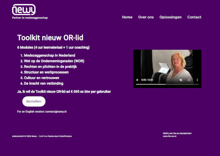 NEWY, Partner in Mitbestimmung, Noordwijk (ZH)<br />
WordPress Thema: OnePress, responsive, maßgefertigter Code